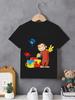 Pc Stylish New Boys Girls Tshirt with a Novel and Monkey Oil Painting Art Print Creative and Versatile ShortSleeve Wear