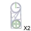 2x Multifunctional Geometric Ruler Drawing Template Supplies Measuring Stencil