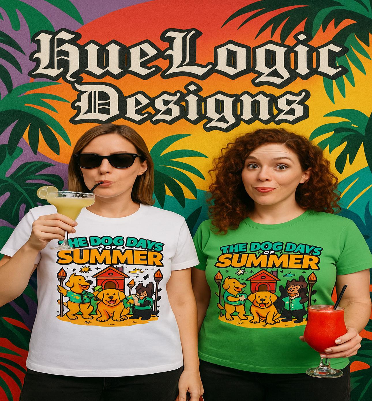 Dog Days of Summer Shirt – Cute Hawaiian Luau Dog Tee Funny Summer T-shirt Gift S