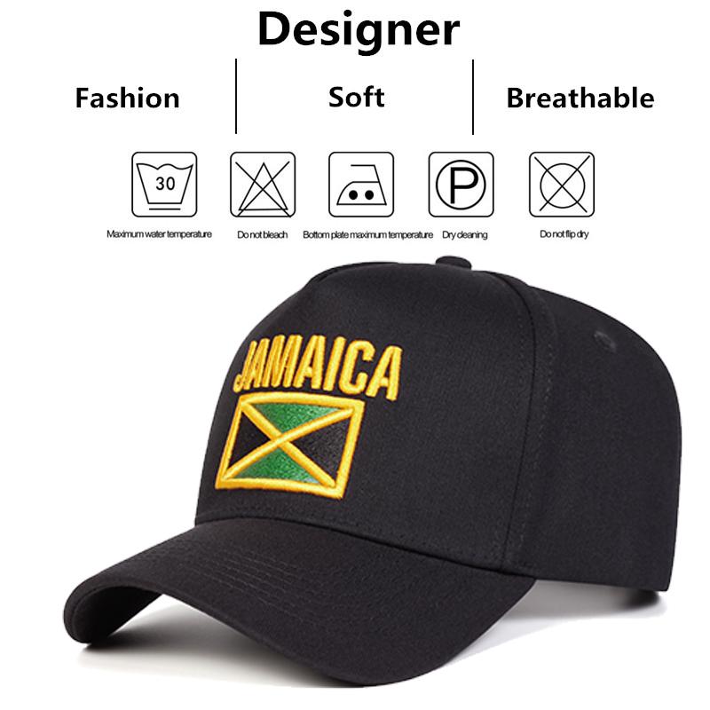Unisex Jamaica Embroidery Baseball Caps Spring Autumn Outdoor Adjustable Casual Hats Sunscreen Hat Sports Cap