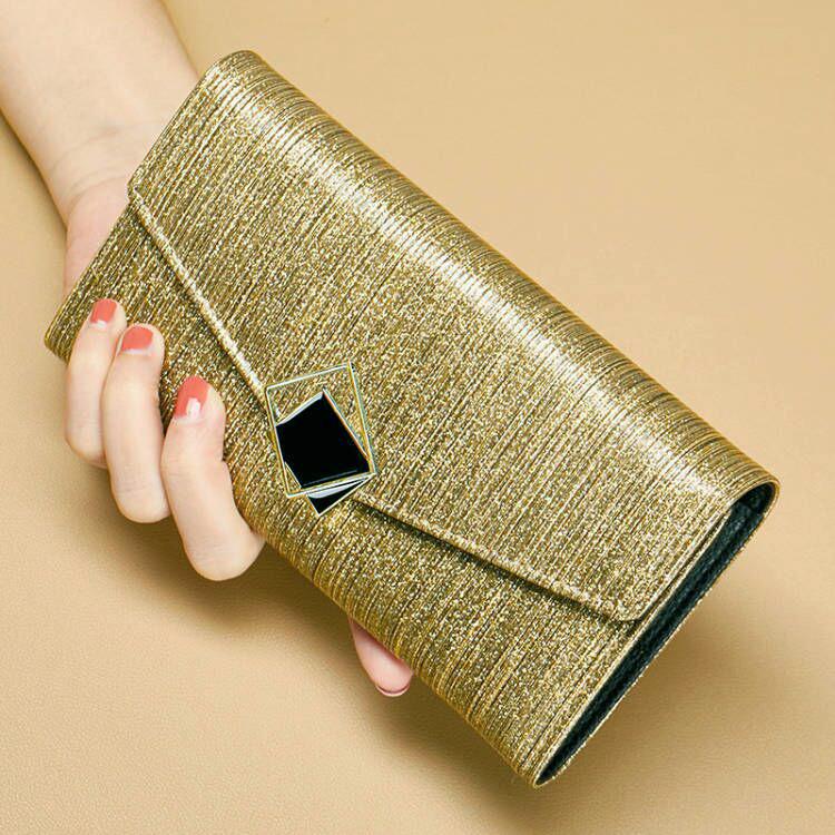 Portefeuille Long en Cuir Véritable pour Femme 2025 - Haut de Gamme, Design Exquis, Simple et Luxueux Fermeture Éclair Cuir de Vache