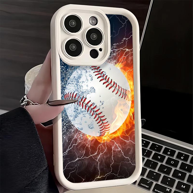 Phone Case for iPhone 17 Air 16E 15 16 Pro Max Baseball Sport Cover 14 Plus 13 12 Mini Soft Shell Silicone Fundas