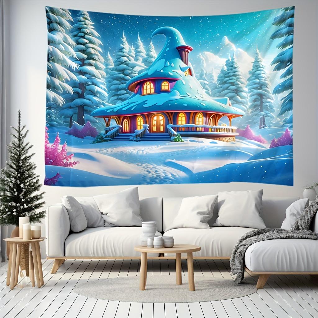 

Winter Morning Reindeer Christmas Santa s Reindeer Wall Hanging Tapestry Wall Hanging Tree Wall Hanging Gorgeous Christmas Tree Fireplace Gifts 90x75cm