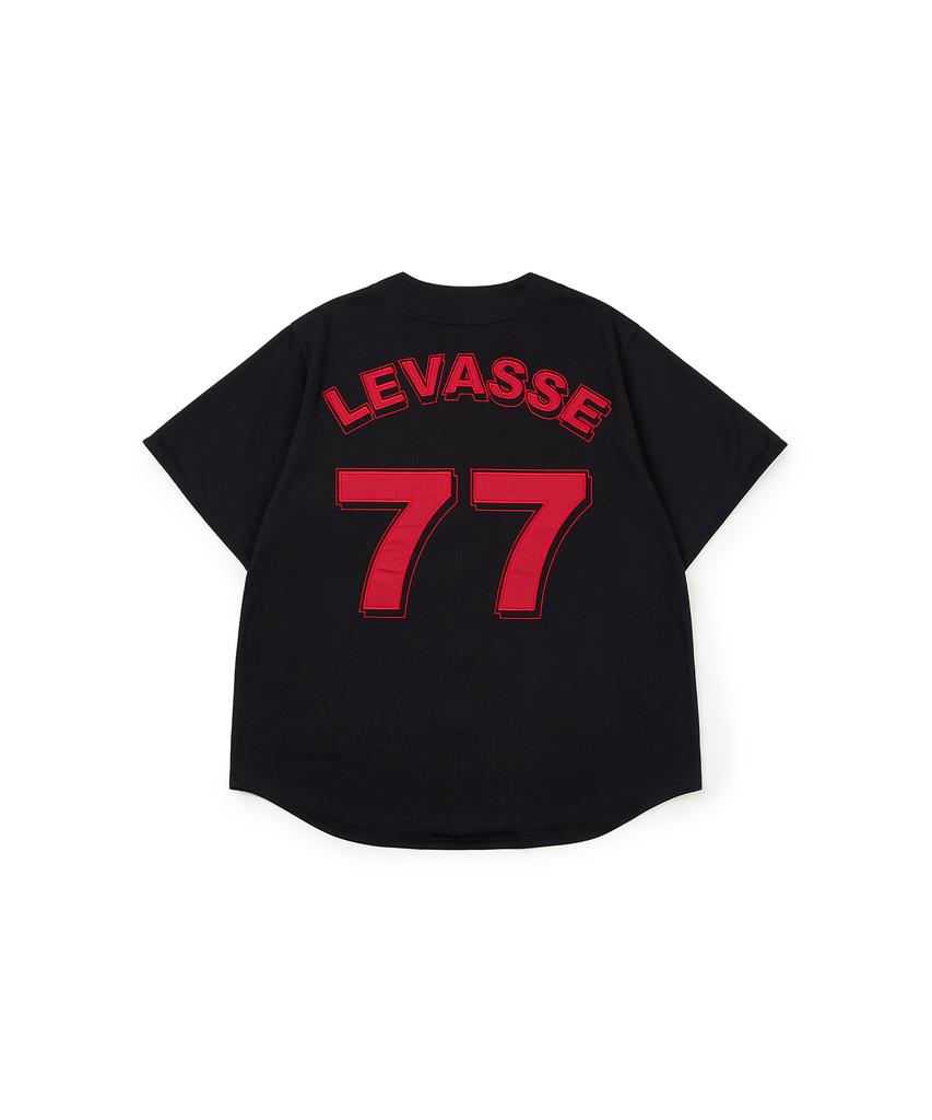 Levasse Mesh Baseball Regular-Fit Jersey_Black/Red