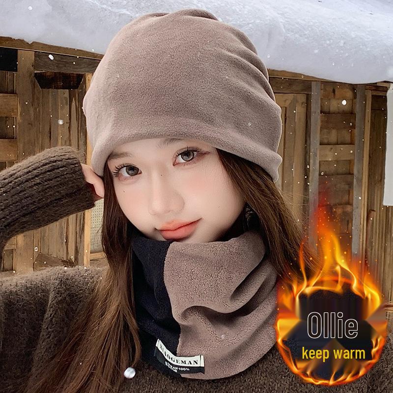 2025 Autumn/Winter Olylon Fleece-Lined Neck Gaiter: Thick, Windproof, and Coldproof Headgear for Men and Women