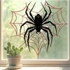 Halloween Black Spider Window Sticker - Non-adhesive and Removable - for Children's Room and Living Room Wall Stickers