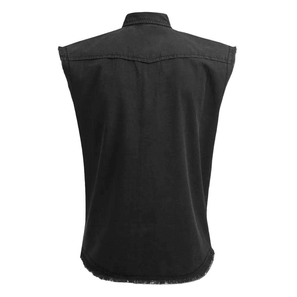 Spiral Direct Unisex Adult Double Death Stone Wash Sleeveless Shirt