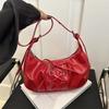 Lace-up Bow Bag Women's Spring 2025 New PU Dumpling Bag Temperament Shoulder Bag Sweet and Cool Messenger Bag