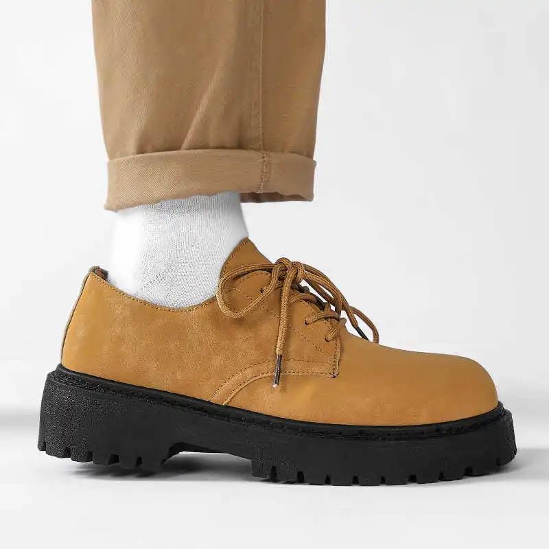 Utan Klack Rund Tå Herrkängor Kängor Mockasiner Skor Man Kängor Sneakers Sport Speciell Bred Bästsäljare Topp Lyx