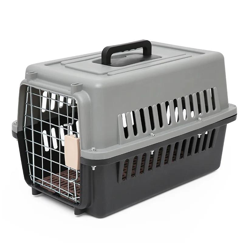 Grande cage en plastique pour chatGrande cage pour animaux de compagnie aérienneBoîte d'expédition pour chatFournitures portables pour animaux de compagnie en extérieur