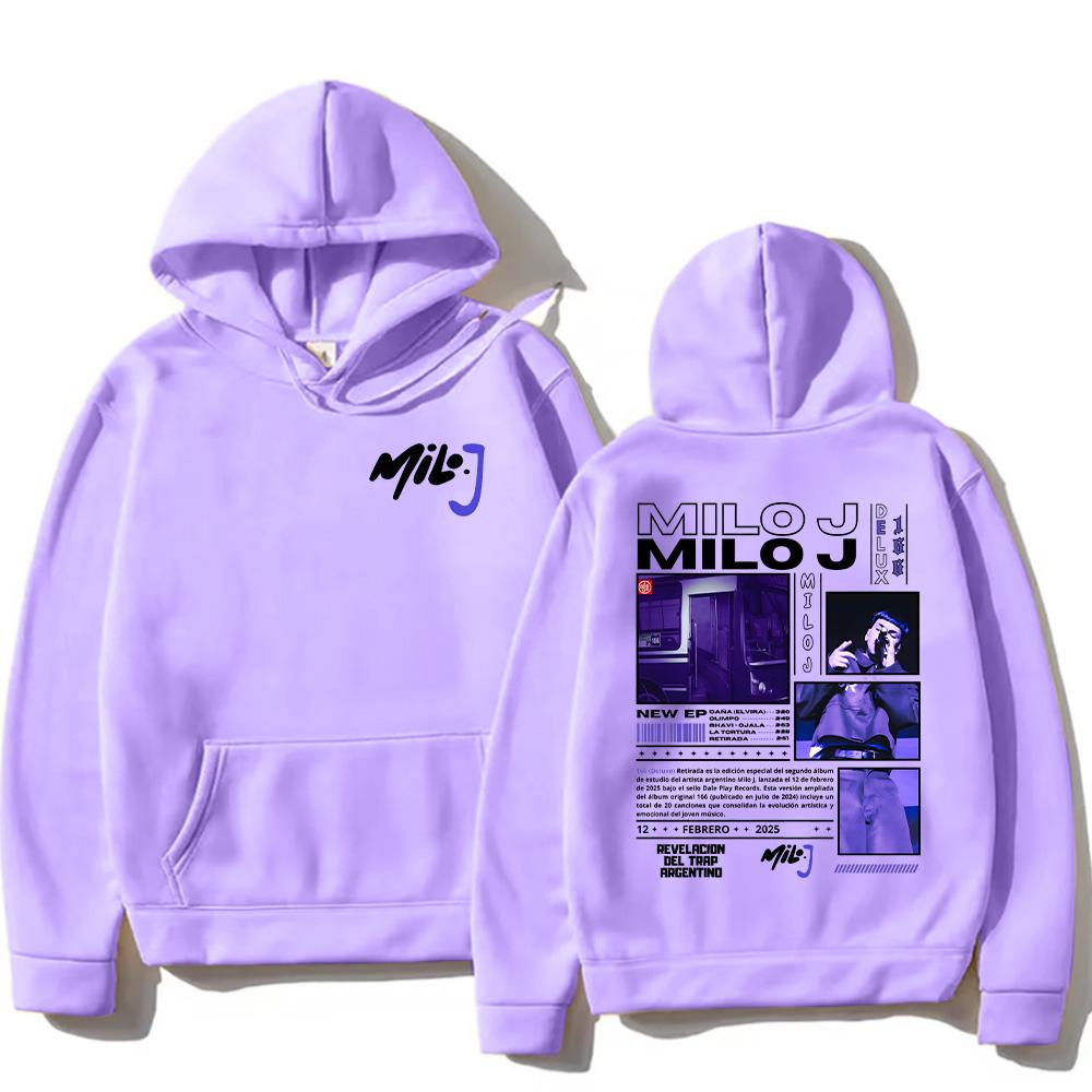 Milo J Mikiny Rapper Milo J Merch Mikiny Módní Dámské Pánské Nový Design Oblečení Grafický Potisk High Street Pulovry Ležérní