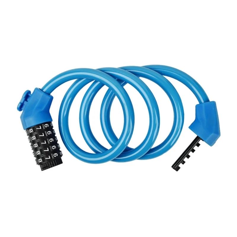 

5Digit Combination Bicycles Lock for Bike Motorbike Scooter Skateboard Bike Lock Motorbike lock синій