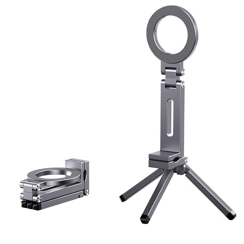 Portable Folding Magnetic Phone Holder: Multi-functional Clip for Travel and Desktop Use