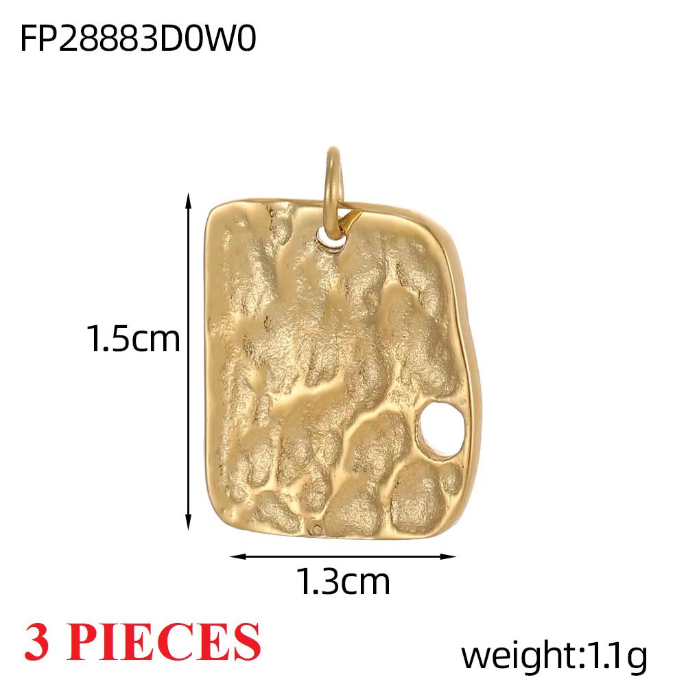 3PCS/LOT CARLIDANA Gold Plated Stainless Steel Charms, Flower Animal Heart Bow Pendants for DIY Necklace Jewelry Making