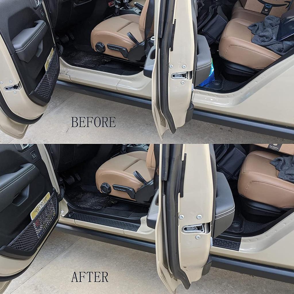 Door Sill Guard Cover Rubber Plate Protector for Jeep Wrangler JL Gladiator JT 4-door 2018-2025 Protective Car Accessories