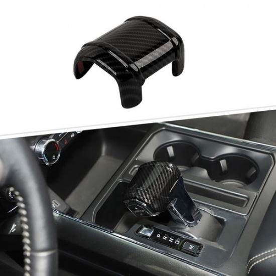 For Ford F150 21+ Center Console Gear Shift Knob Switch COVER Trim Carbon Fiber