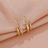 New Design Irregular U-Shaped Gold Color Earrings For Woman Vintage Fashion Exquisite Statement Jewelry Girls