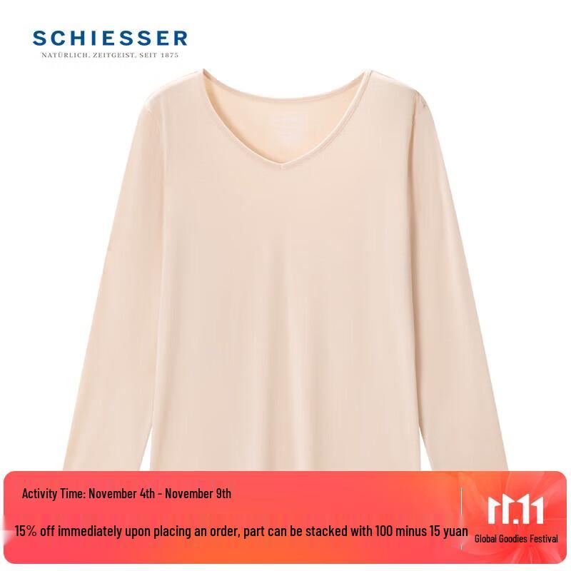 

Schiesser Women s V-Neck 3A Antibacterial Thermal Base Layer Top XL