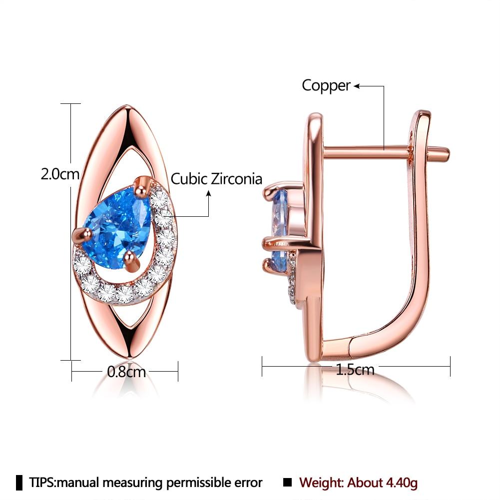 Small White Zircon Stone Clip Earrings for Women Charm Gold Color Luxury Wedding Jewelry