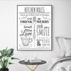 Kitchen Rules Illustration Canvas Art Poster Prints Kitchen Wall Art Decor Modern Minimalist Painting Picture Wall Decoration