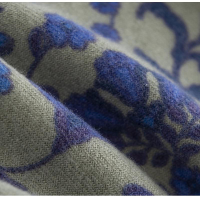 Autumn and Winter Small Floral Scarf Elegant Socialite Style Printed Imitation Cashmere Scarf Women's Warm and Cold Resistant Scarf