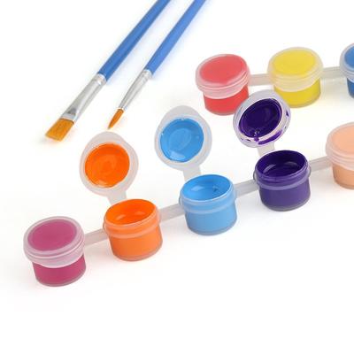 12 Colors Professional Acrylic Paints Set with 2 Brushs DIY Hand Painted Art Painting Textile Paint Art Paint Supplies