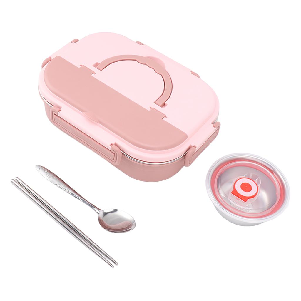 Stainless Steel Insulated Lunch Box 4 Grid Corrosion Prevention Rustproof Portable Bento Box for