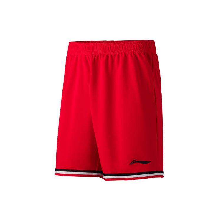 Li Ning Sports Basketball Series Mesh Breathable Basketball Competition Leisure Sports Suit Men Sports Suit Red AATR011-2