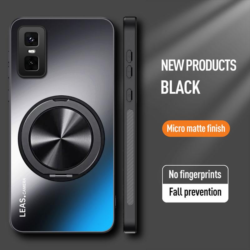 Matný magnetický držák pouzdro Infinix GT 30 Pro Nárazuvzdorný 360° otočný prstenový stojánek Kryt pro Infinix Smart 10 Plus