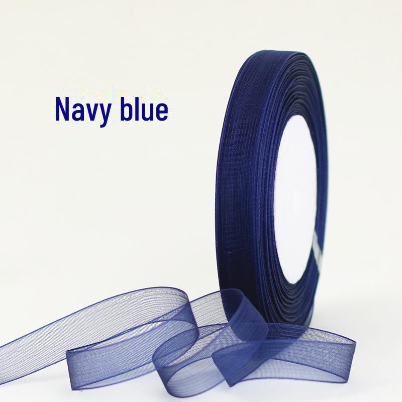 Snow Yarn Ribbon – 1.2cm Decorative Bow for Gift Boxes, Festivals & DIY, 45m
