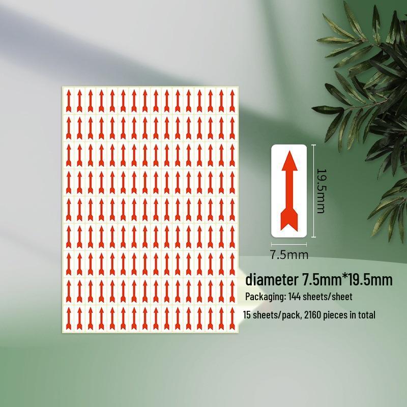 Malá červená šipka nahoru Samolepka vadného produktu