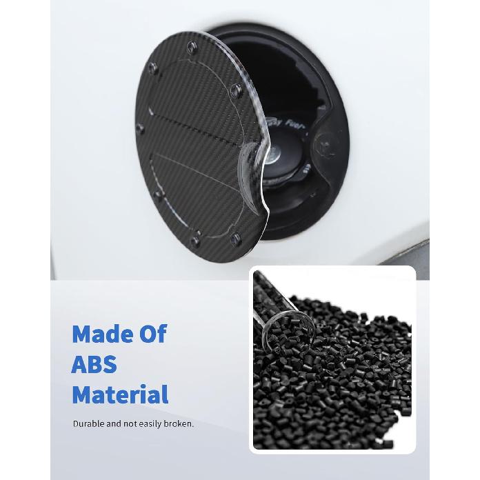 Fit for 2009-2014 Ford F-150 Fuel Gas Filler Tank Door Cap Cover, Carbon fiber Gas Tank Cap Fuel Filler Door Cover Trim Exterior Accessories, Carbon