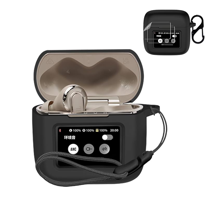 

For TOUR PRO 3 for case cover + 2 film [NOUKAJU] wireless earphones silicon protective case (With carabiner + strap included) ) Fall prevention