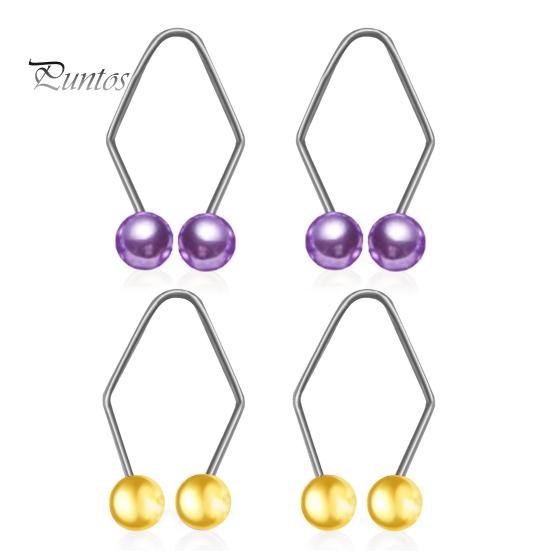 2 Pairs Stainless Steel Dimple Trainer Face Smile Natural Anti-rust Dimple Makers Unisex Accessories