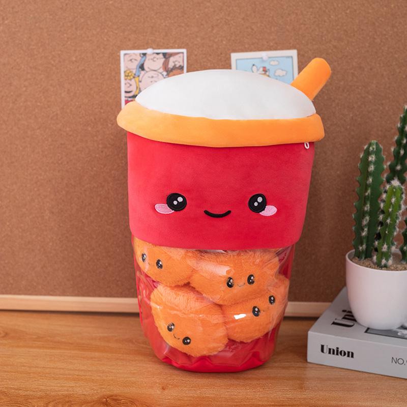 Bubble Tea Boba Cup Squishmallow Plush Toy Pillow Cushion Kids Birthday Gift