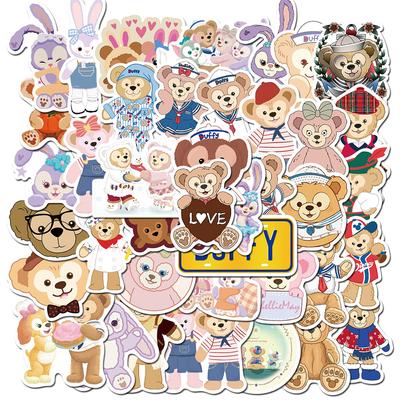 40 Cartoon Cute Bear and Cartoon Rabbit Bear Doodle Stickers Suitcase Laptop Waterproof Stickers