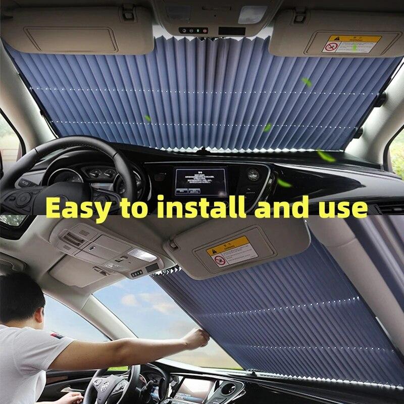 Universal Car Retractable Sunshade Parasol Front Rear Window Foldable Auto Windshield Sun Shade Protection Accessory