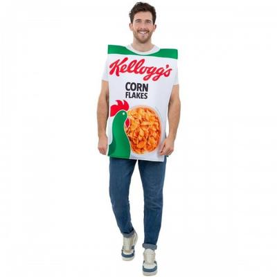 Kelloggs Unisex Adult Corn Flakes Cereal Box Costume