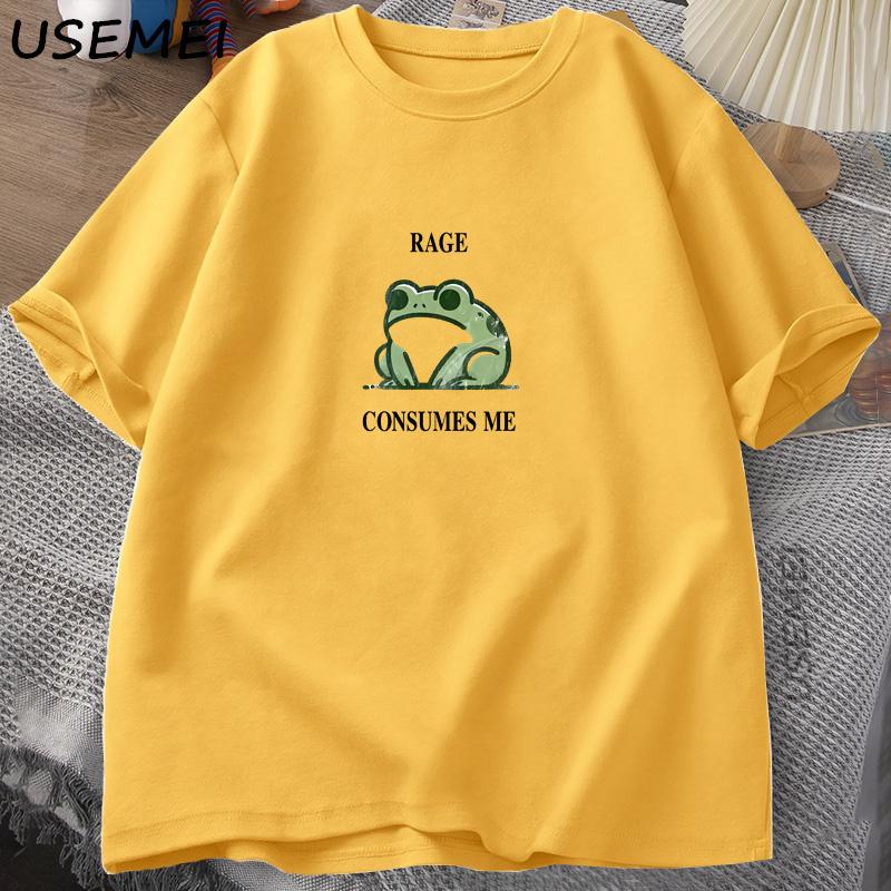 

Rage Consumes Me Frog Vintage T Shirt Men Women Tee Nature Lover Silly Frog Retro T-Shirt Mens Clothing Cotton Short Sleeve Top XL