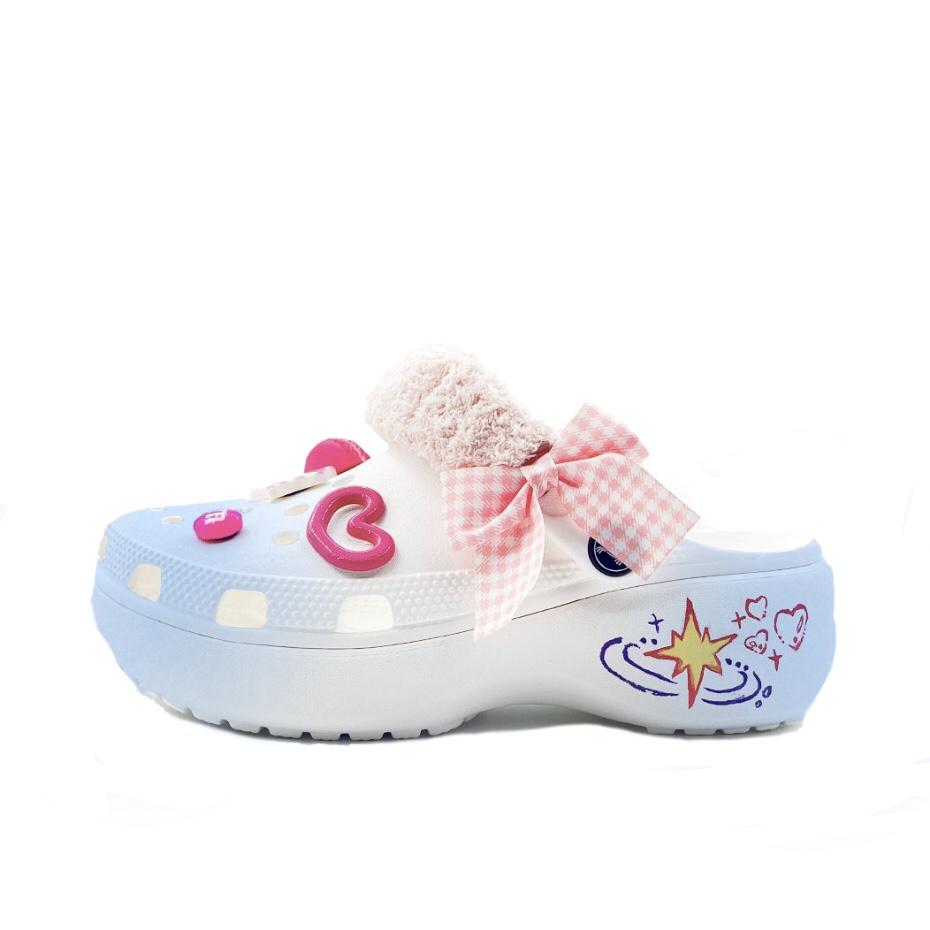 

Crocs Классические сабо на платформе Синий император Пена Кампус Стиль ЭВА Модные и удобные Дырочные туфли Унисекс Синий 34-35 синий