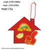 Korean INS Style Luggage Tag Keychains - DIY Anti-Lost Bag Accessory with Embroidery Blank Cloth Patch