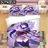 Genshin Impact Raiden Shogun 3D Printed Bedding Set Duvet Covers Pillowcases Comforter Bedding Set Bedclothes Duvet Cover