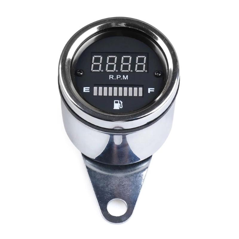 Wettbewerbsfähiger Motorrad-LCD-Instrumentenanzeiger 12V mit Drehzahlmesser und Tankanzeige, geeignet für Adventure-Biker