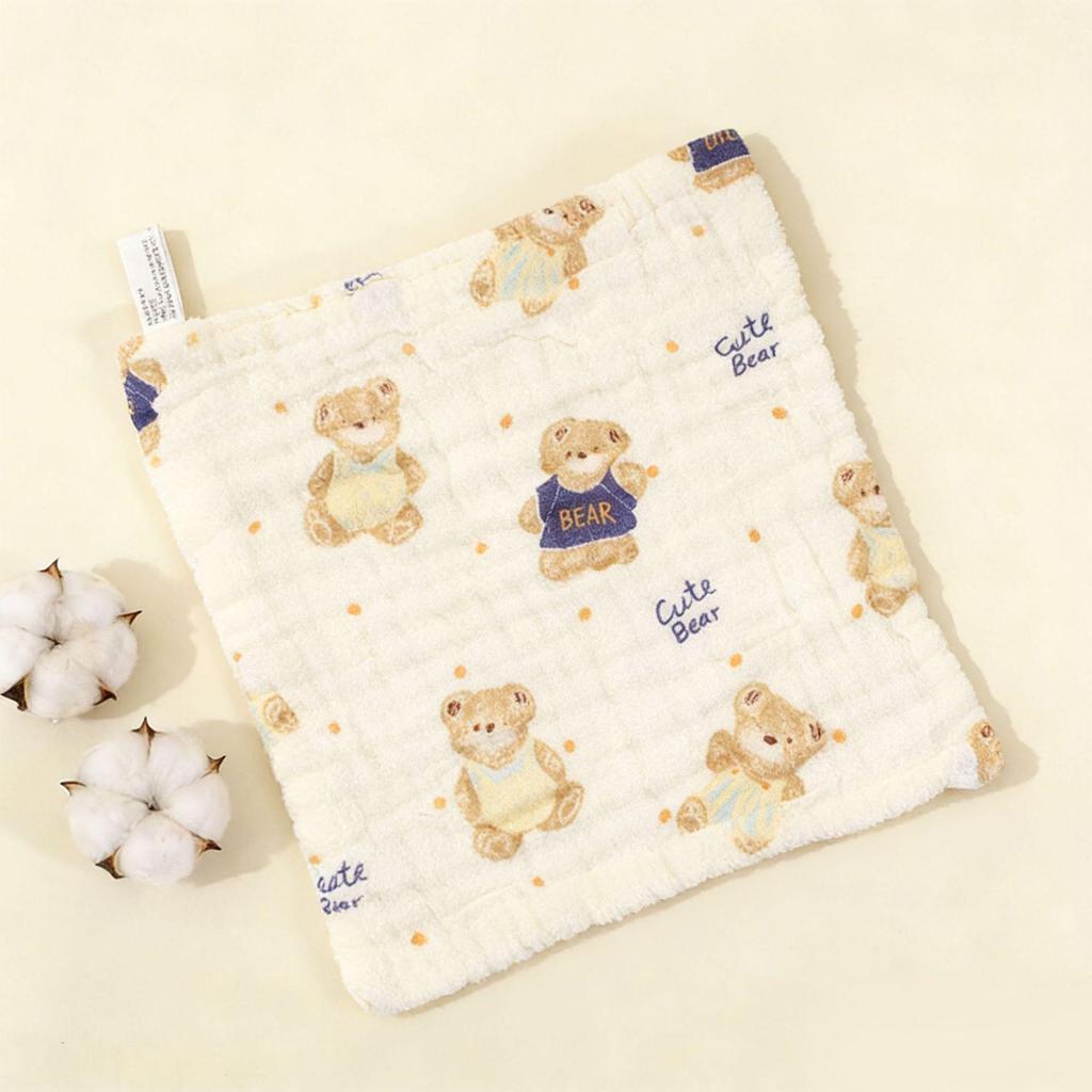 Class A Pure Cotton 6-Layer Gauze Washcloth Bib for Infants and Toddlers