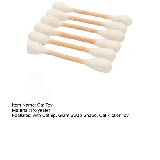 6Pcs Giant Swab Cat Toys Soft Swab Catnip Cat Kick Toys