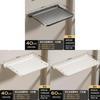Aluminium Badezimmer-Wandregal mit Haken für Duschaufbewahrung und Handtuchorganisation