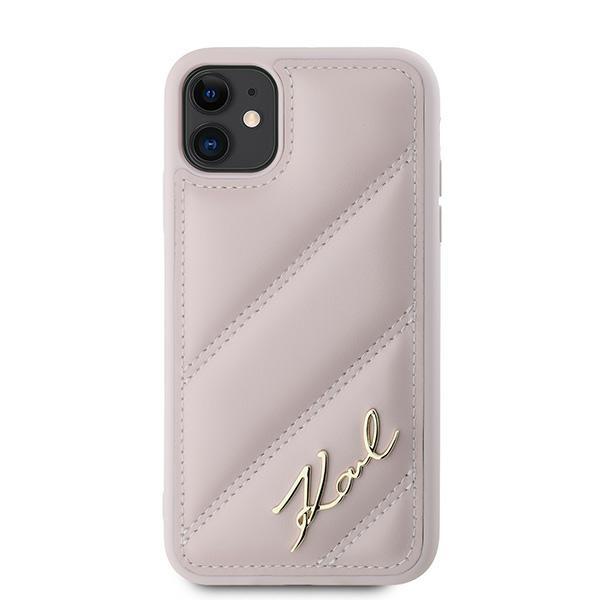 Karl Lagerfeld Klhcn61Pqdsmgp Iphone 11 / Xr 6.1 Różowy/Pink Hardcase Diagonal Quilted Script