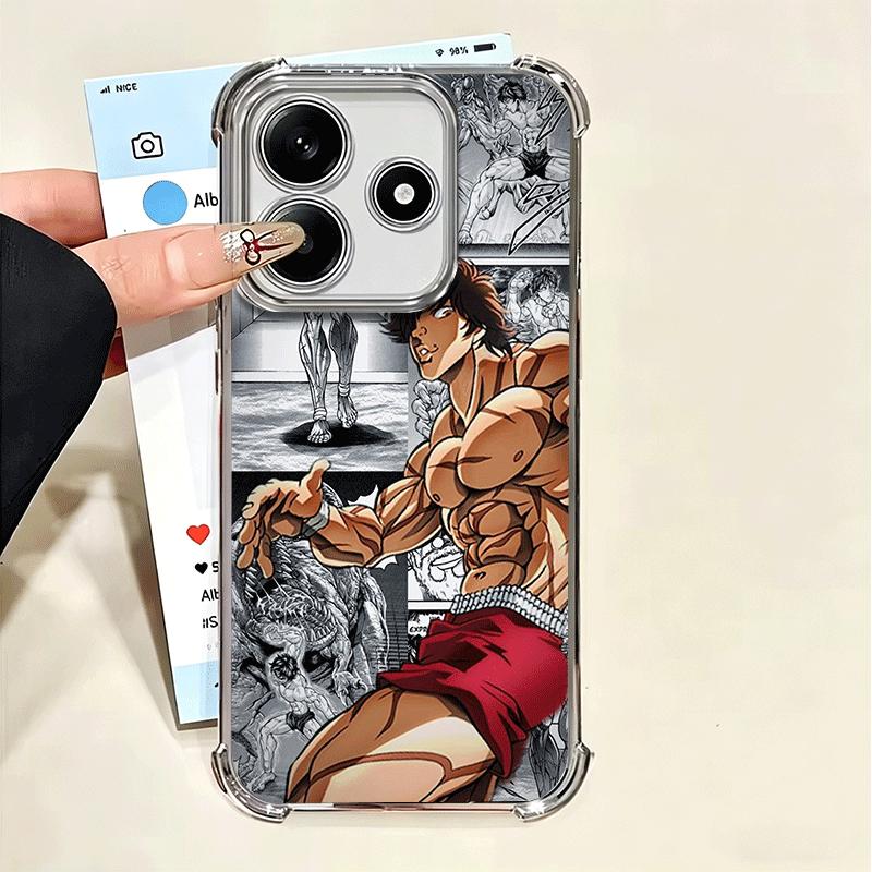 Baki the Grappler Anime Plating Phone Case For Xiaomi Poco X5 X6 X7 X8 Pro Max F8 Ultra F7 M8 M7 M5S Redmi 15C 15 14C 13C 13 X3