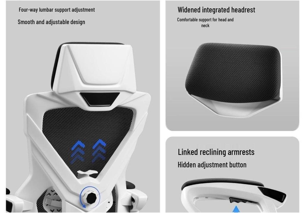 Ergonomic Computer Chair for Comfortable Long Sitting - Ideal for College Students, Dorms, Home, and Gaming with Supportive Backrest.