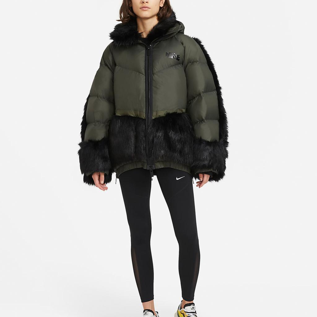 Nike X Sacai Damska Parka Sekwoja Damska Odzież Wierzchnia Zielona CT3267-355
